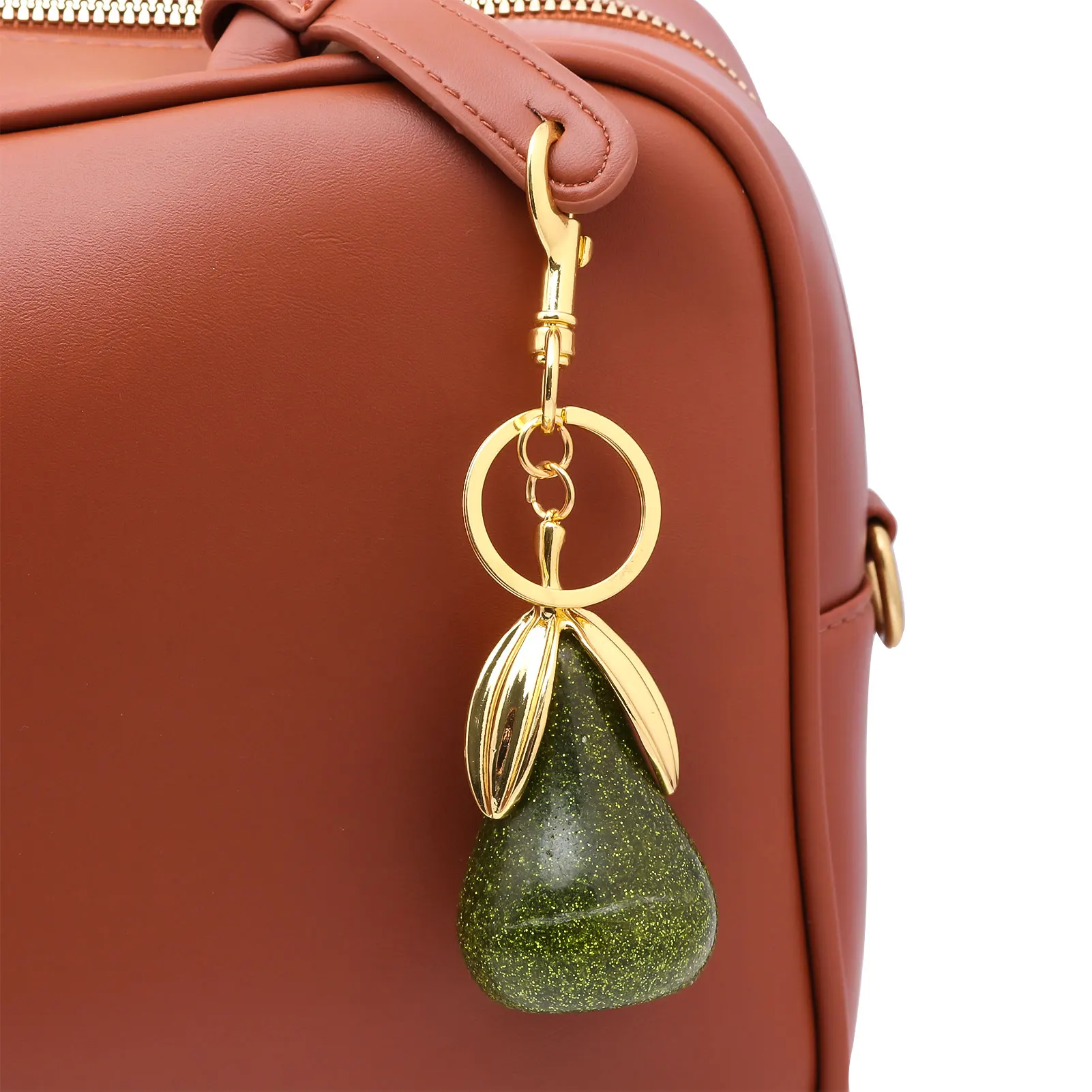 2025 جديد رائع كريستال الأخضر الكمثرى قلادة المفاتيح لمدرب Goyard حقيبة يد حقيبة كتف لتقوم بها بنفسك حقيبة إكسسوارات جذابة #5