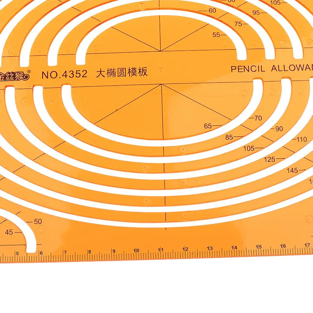 Isometric Ellipse Drawing Stencil Large Template Ruler for Drafting for Students and Artists for Geometry Work