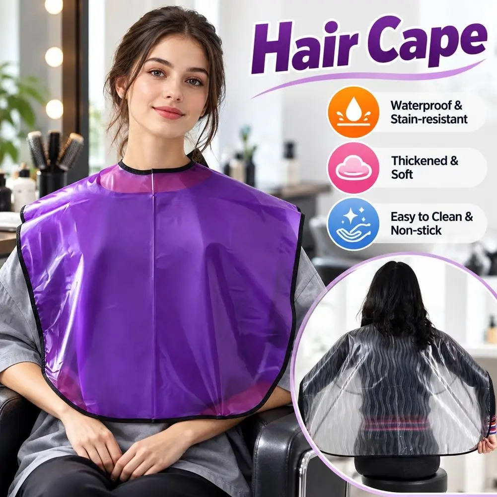 Hair Cape Waterproof Hair Dye Shawl Shoulder Pad Salon Barber Cutting Collar Neck Wrap Stain Resistant Apron Gown Protector