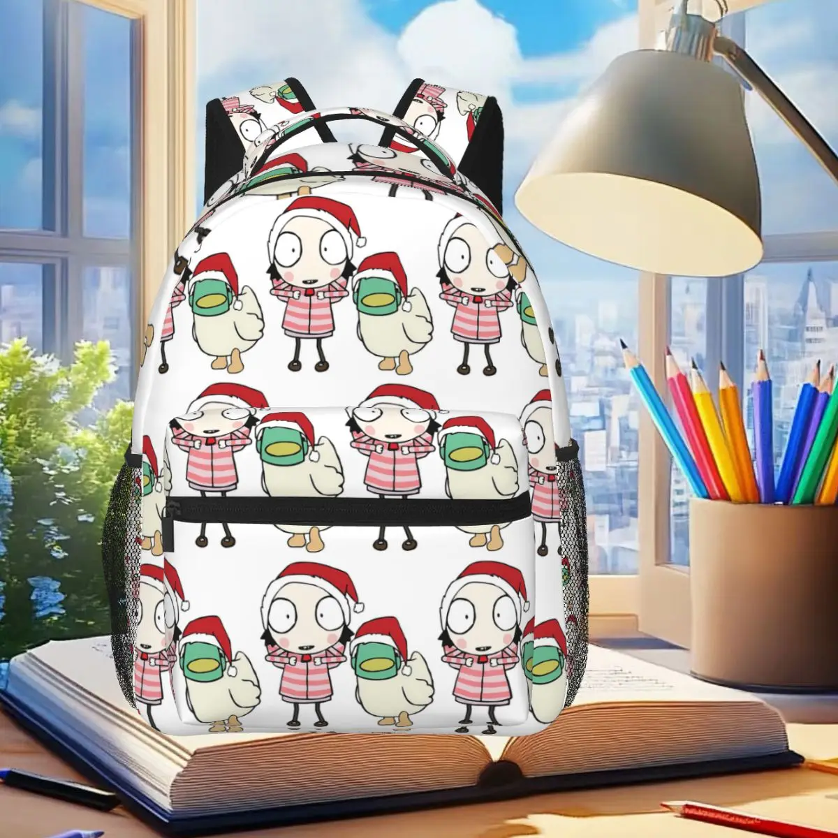 

Duck Little Pet Friend Cute Girl Cartoon Her Backpack Student Boys Girls BookBag Children School Bag Laptop Shoulder Bags
