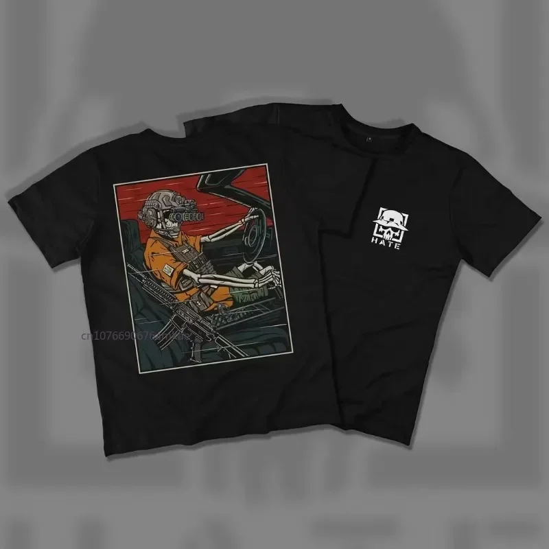 

2025 NEW Solid Color Print T Shirt Men Women Cotton Short Sleeve Spring Summer Loose Streetwear Fashion Top