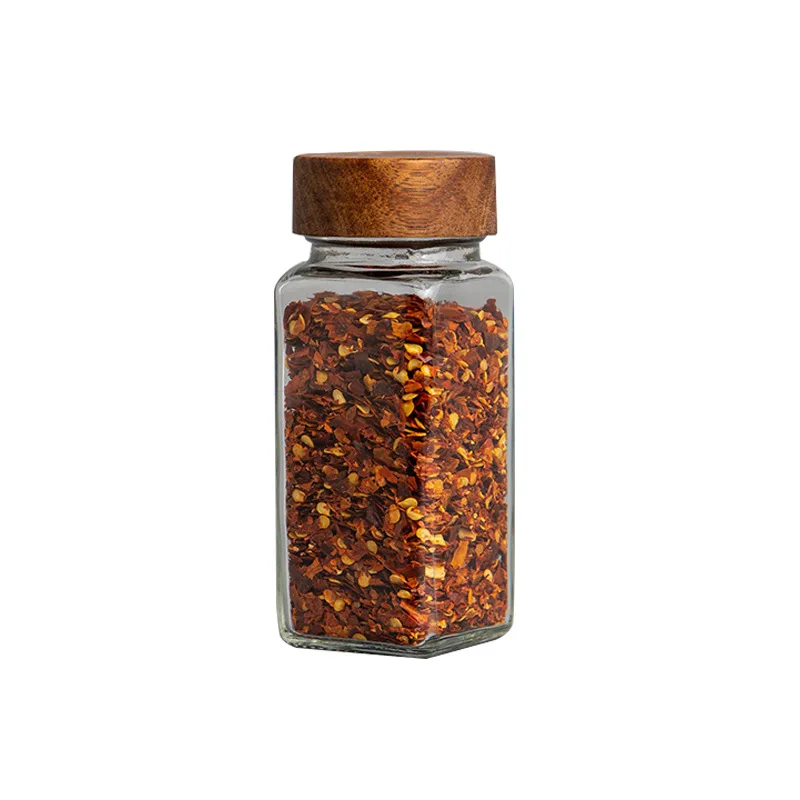 120ml Wooden Lid Seasoning Bottle 4oz Round Seasoning Jar BBQ Spice Powder Jar With Hole Condiment Organizer Kitchen Tools