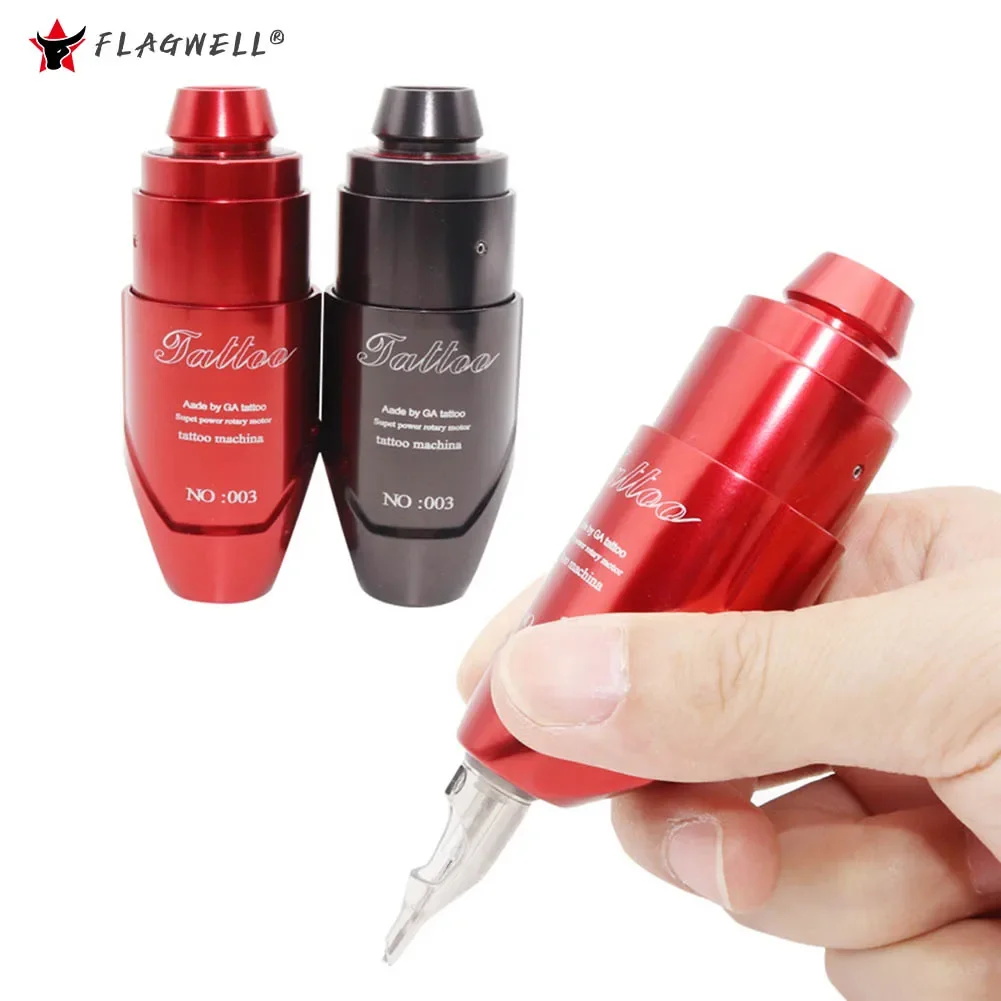 Powerful Rotary Motor Tattoo Machine Electric Pen Liner Shader Microblading Body Art Supply Accessories Aluminum Alloy Short Pen