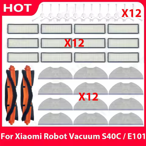 Main Side Brush Filter Mop Rag Spare Parts Kit For ( Xiaomi Robot Vacuum S40C / E101 ) Robot product image