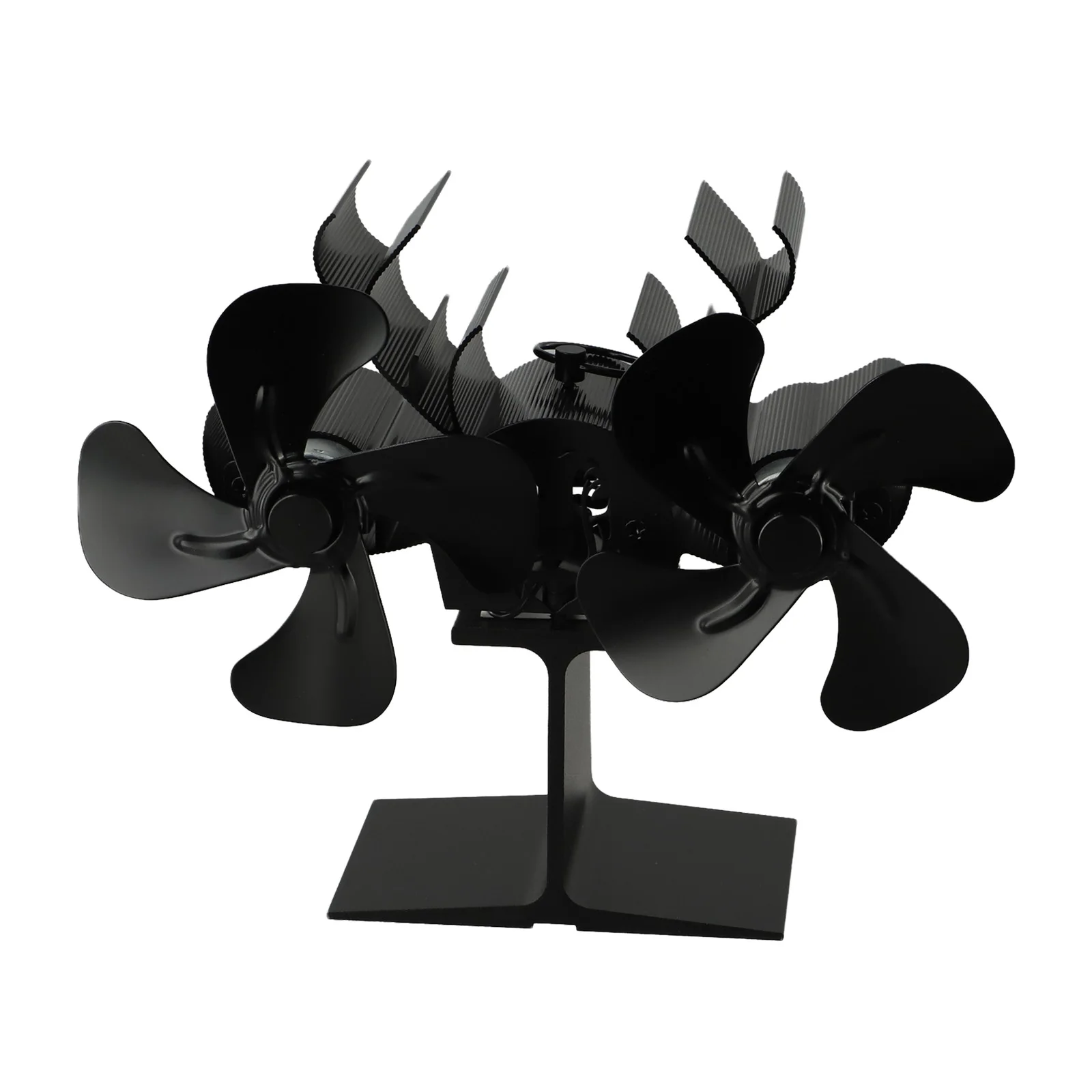 

Air Circulation Fan Fireplace Fan Indoor Heating Aluminum Material Maximum Airflow 430 Ft min Efficient Wood Stove Fan