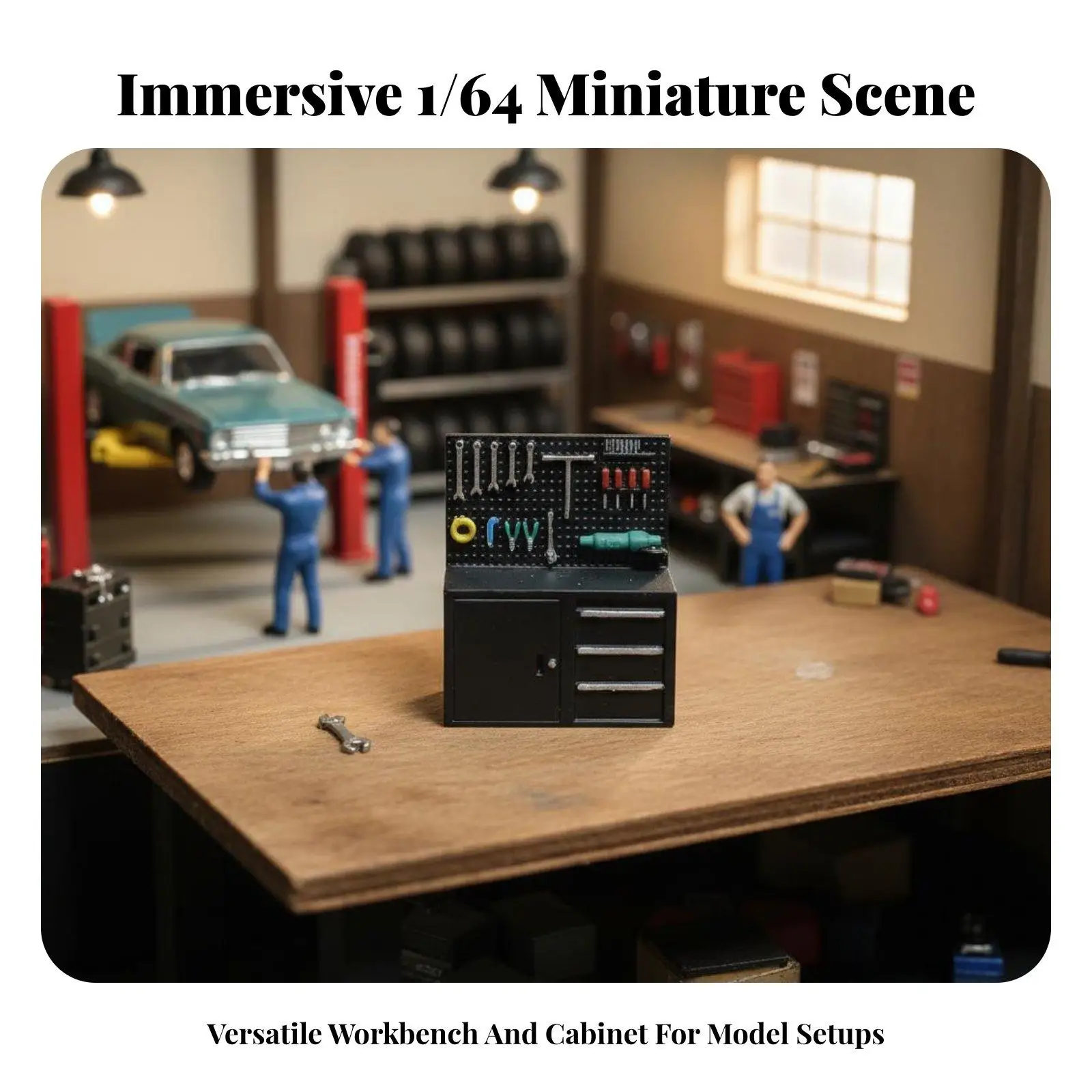 Resin Repair Shop Fixture 1 64 Scale Tool Cabinet for Dioramas 1 64 Garage Toys Display Scenes
