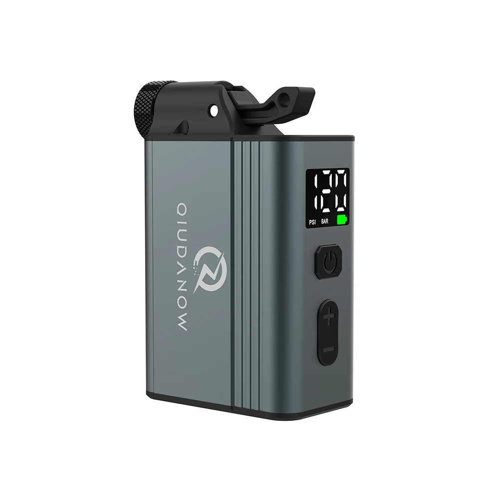 AliExpress QIUDANOW Mini Electric Bike Portable Air Inflator Tire Gauge Wireless Air Pump Schrader Presta Clik Valve Bicycle Accessories
