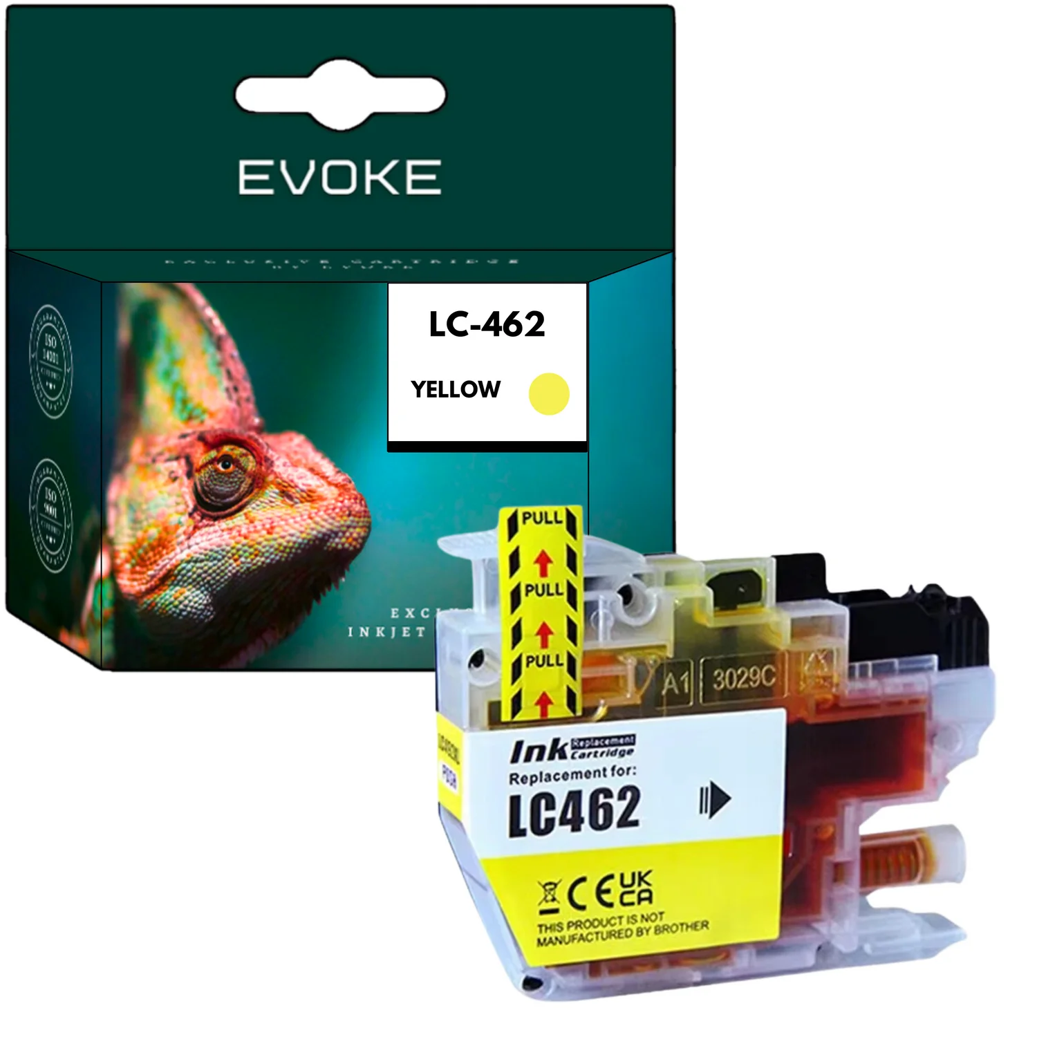 Evoke Compatibele Inkt voor Brother Lc-462Xly Lc462Xly Lc-462Xl Lc462Xl Geel Mfc-J2340Dw Mfc-J3540Dw Mfc-J3940Dw