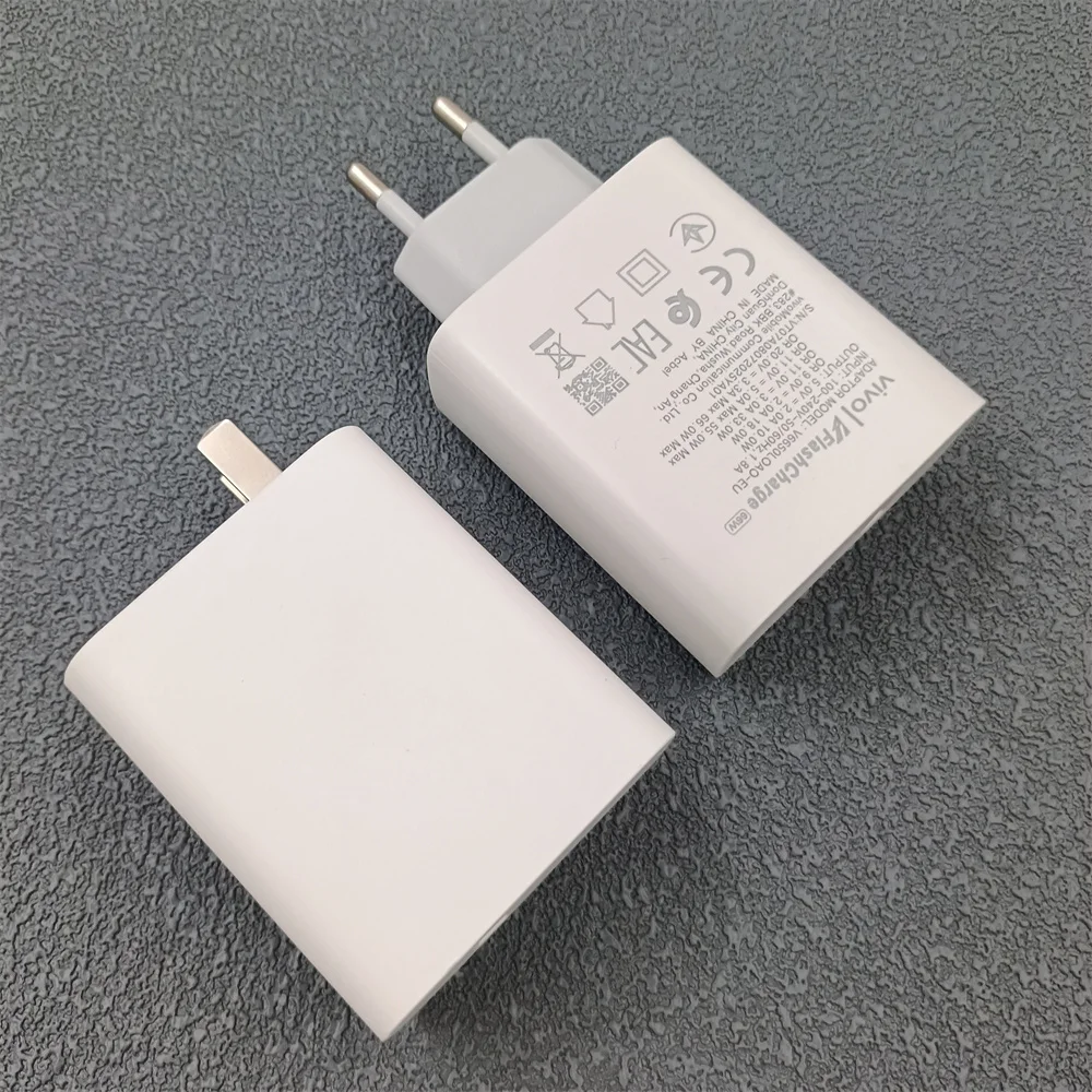 VIVO 66W Original Flash Charger Power Wall Adapter 1M USB Type C Fast Cable For Vivo X90 X80 X70 X60