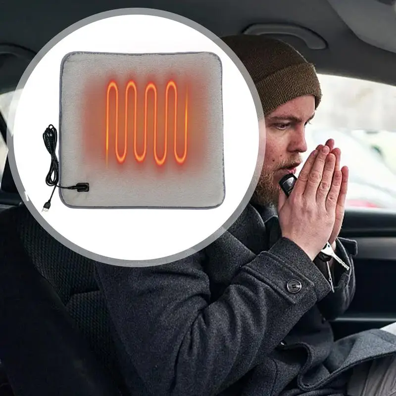 Heated Seat Cushion Safe Non-Slip Electric Heated Cushion For Car Fast Heating Seat Heating Cushion 5 Heat Levels Winter Seat