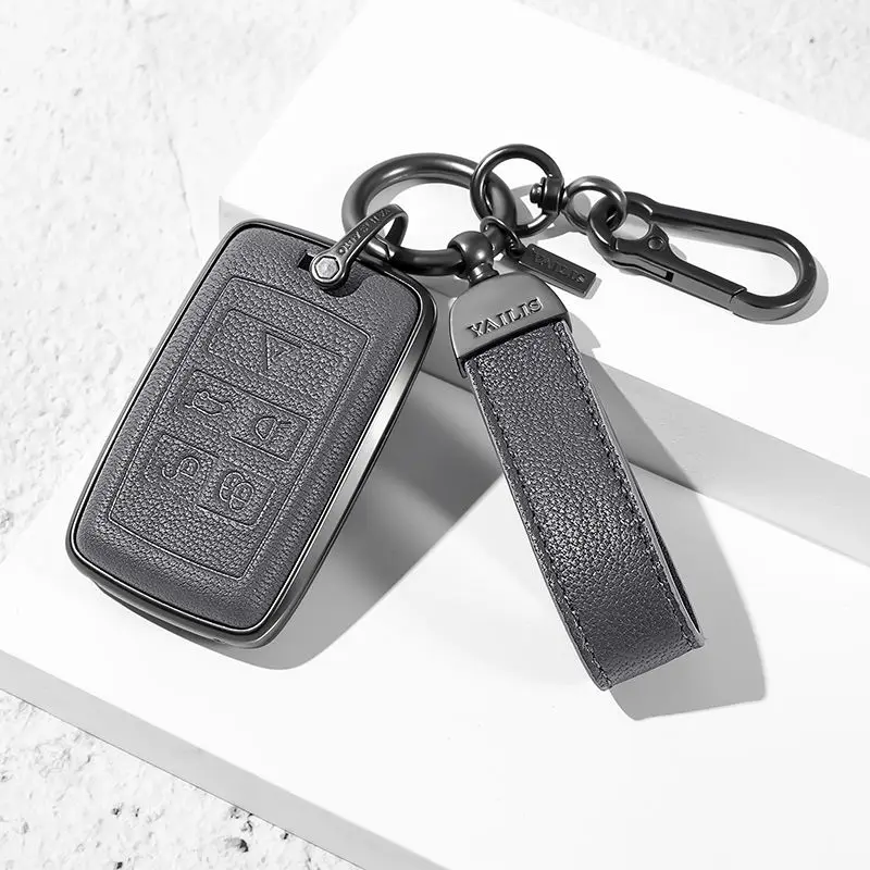 Zinc Alloy + Sheepskin for Land Rover Evoque Discovery 4 Rover Evoque for Jaguar Freelander Smart Remote Car Key Case Cover Fob