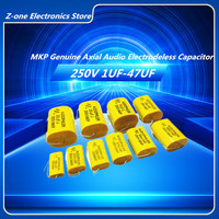 2Pcs 250V MKP 1UF 1.5UF 1.8 2.2UF 2.7UF 3.3UF-47UF Capacitor Audiophiler HIFI Fever Audio Metal Film Coupling Frequency Dividing