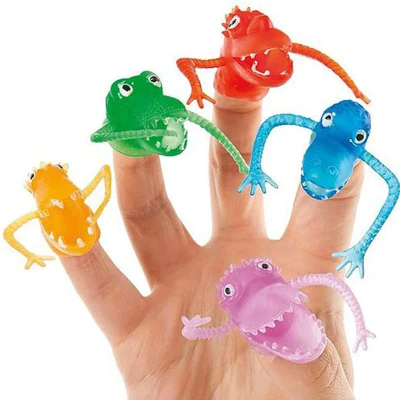 5/10PCS Novelty Funny Tricky Mini Dinosaur Finger Finger Set Toy Party Party Prank Outdoor Parent-Child Activities Holiday Gift