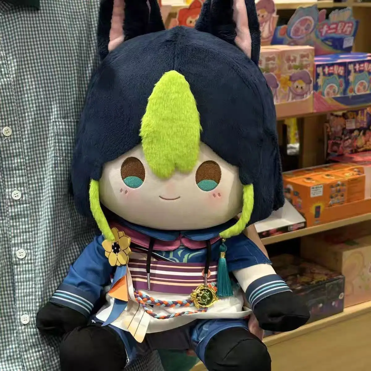 

Genshin Impact Tignari 40 см косплей аниме фигурки студенческий мультфильм милая поза для сидения плюшевое тело идол плюшевые игрушки подарок