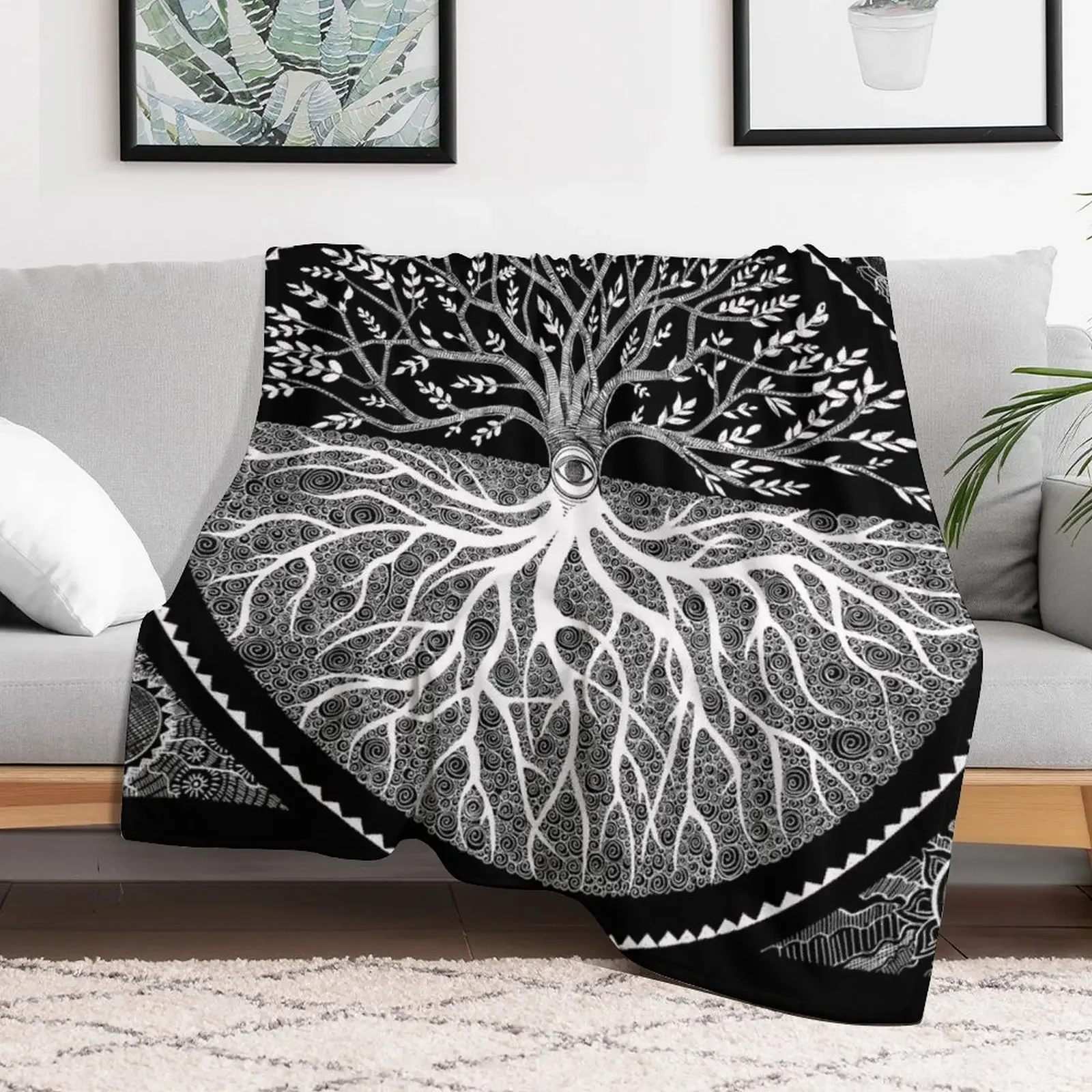 Druid Tree of LIfe Throw Blanket Weighted for babies for sofa Blankets