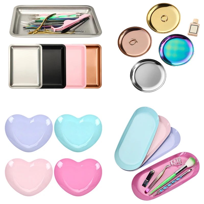 

1 шт., металлический круглый поднос для хранения ювелирных изделий