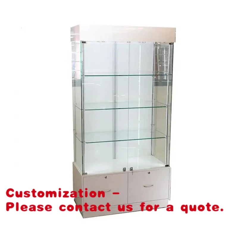 custom.Lockable Modern Showcase Jewelry Display Cabinets Glass Cake Cabinet