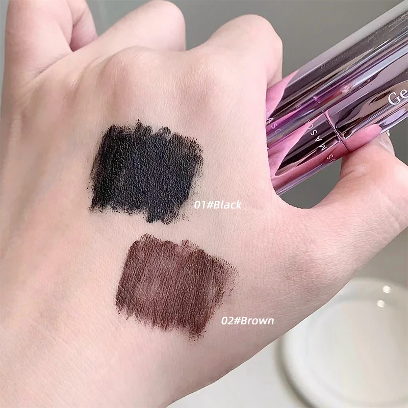 Iron Mascara Waterproof Silk Fiber Mascara Black Long Lasting Curling Volumizing Eyelash Extensions Sexy Eyes Makeup Cosmetics