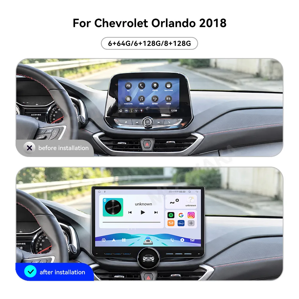 For Chevrolet Orlando 2018 Android Car Radio Multimedia Video Player Wireless Carplay Autoradio Stereo GPS Navigation Head Unit