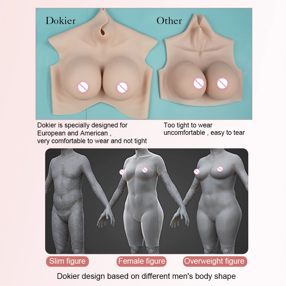 Dokier K Cup Fake Boobs Realistic Silicone Breast Forms For Crossdressing Drag Queen Shemale Crossdresser Transgender Big Boobs