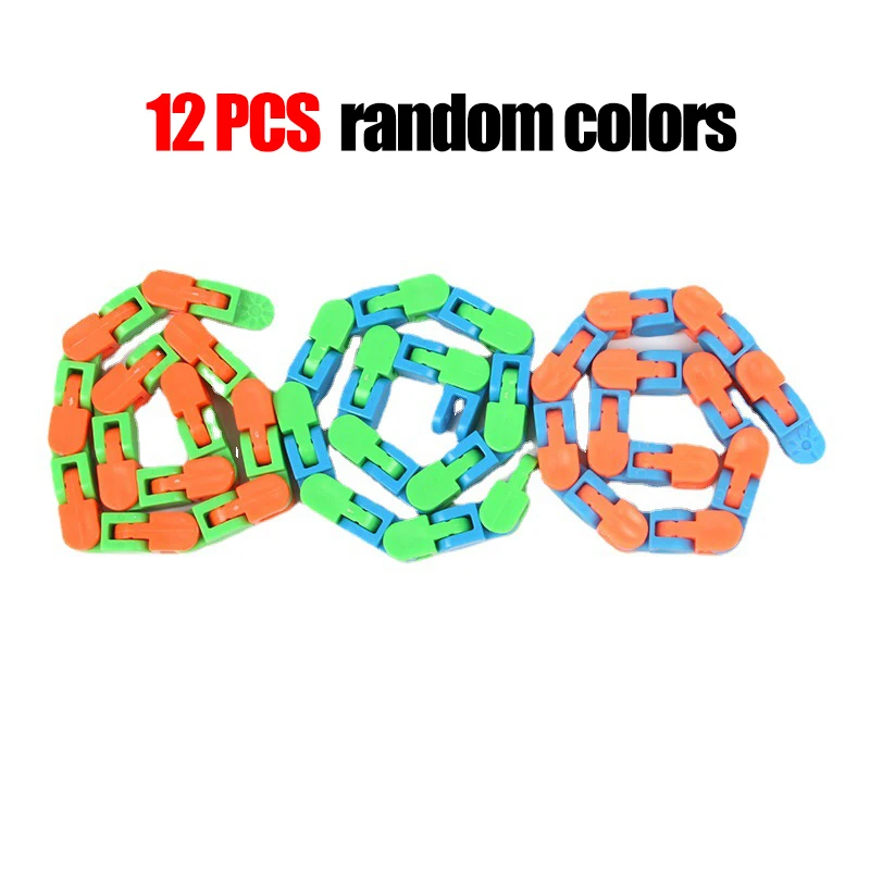 

Игрушки-непоседы, 24-секционная цепочка, волшебный браслет, универсальный складной сенсорный браслет для снятия стресса, игрушка-цепочка, детские игрушки для дня рождения