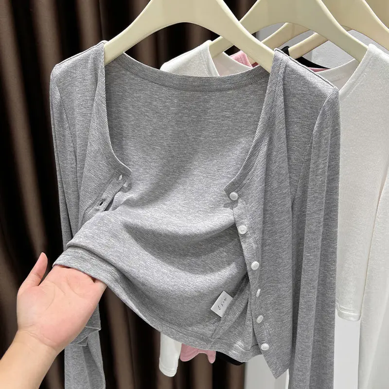 plus Size Modal Shoulder Wrap Sun Protection Clothing Knitted Outerwear Cardigan Air Conditioning Shirt Thin Coat for Women S...