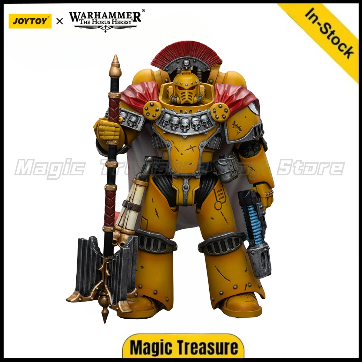 

【В наличии】JOYTOY Warhammer 40K Imperial Fists Legion Chaplain Consul Модель игрушки Подарки 1/18 Фигурка