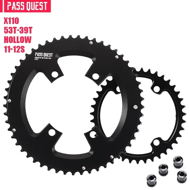 PASS QUEST 110 bcd Kettingblad kettingwiel voor Shimano 105 5800 6800 DA9000 Racefiets kettingblad 48/35 T 50/34 T 52/36 T 53/39 T 54/40 T
