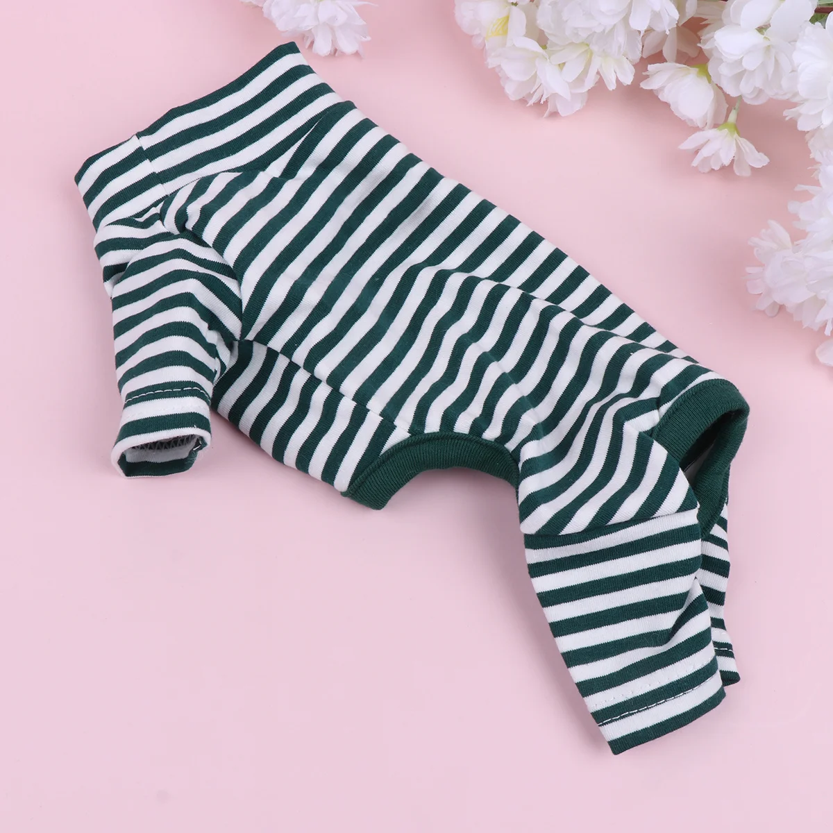 

Cute Dog Jumpsuit Stripe Cotton Pet Costume Easy Wear S Jogging Outdoor Special Occasion Photo Taking