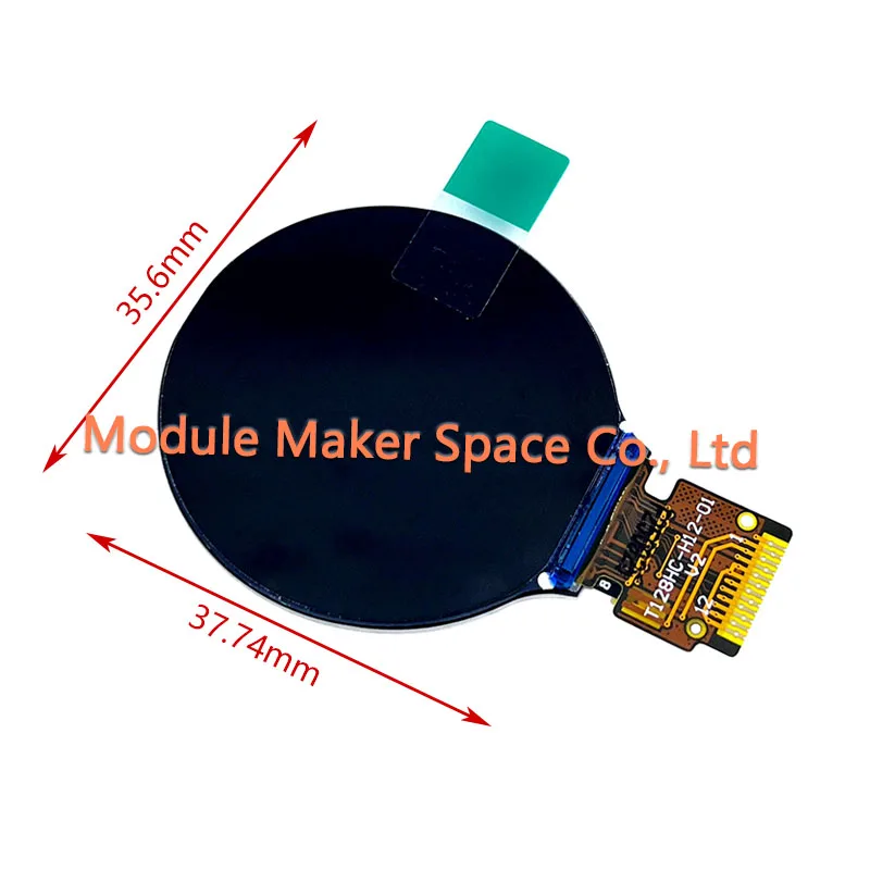 1.28 Inch 240x240 RGB Round SPI Color TFT LCD Display Screen with GC9A01 Driver
