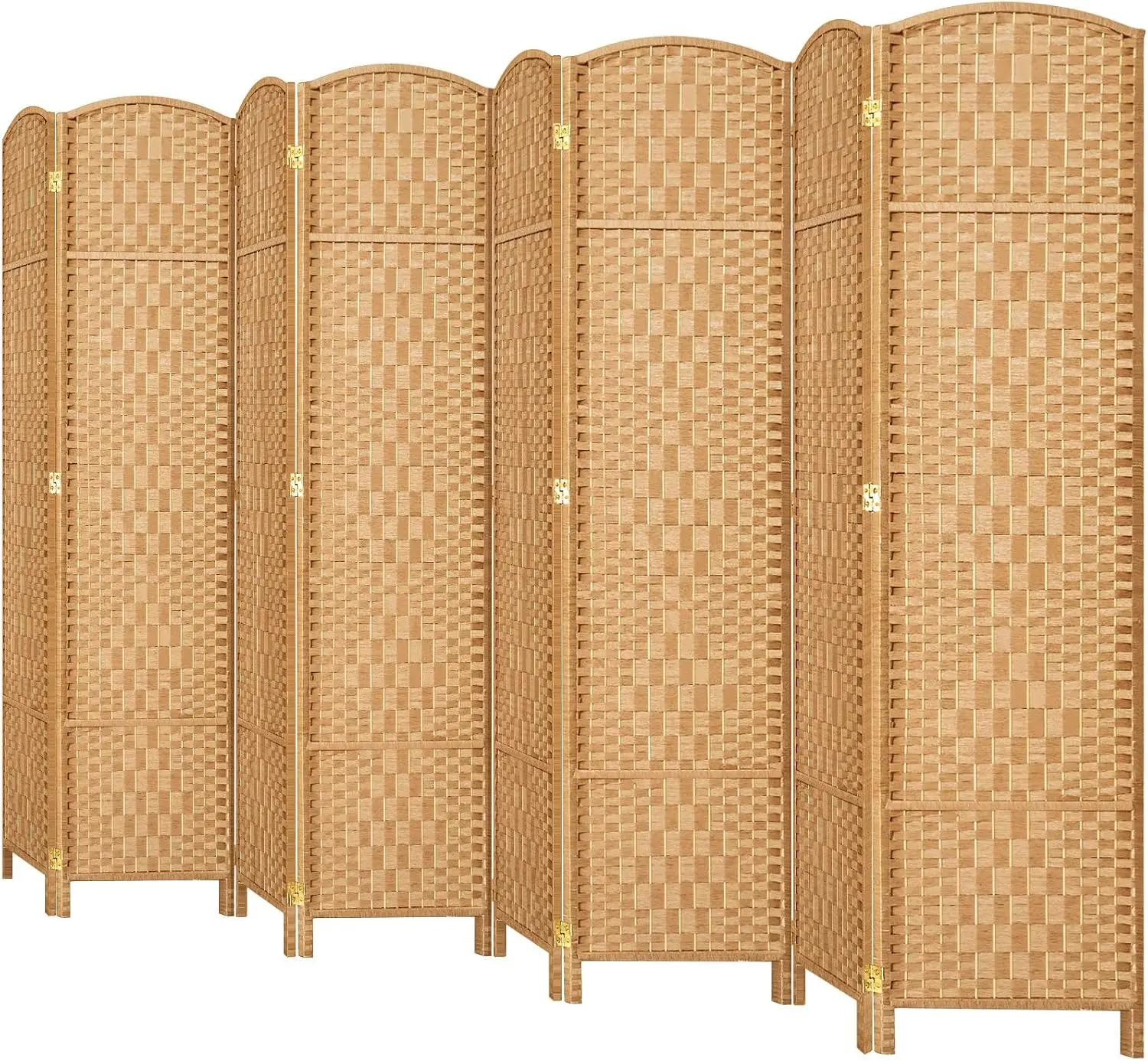 HALLYBEE Room Divider Panel,8 Panel Partition Room Dividers, Light Beige | Room Partition, Privacy Screen 6ft Tall Temporary Wal