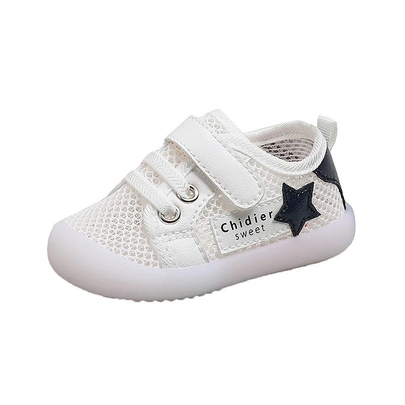 Children\'s Shoes Boys Girls Breathable Soft Bottom Casual Shoes Breathable Mesh Anti-slip Wearable Toddler Baby Shoes