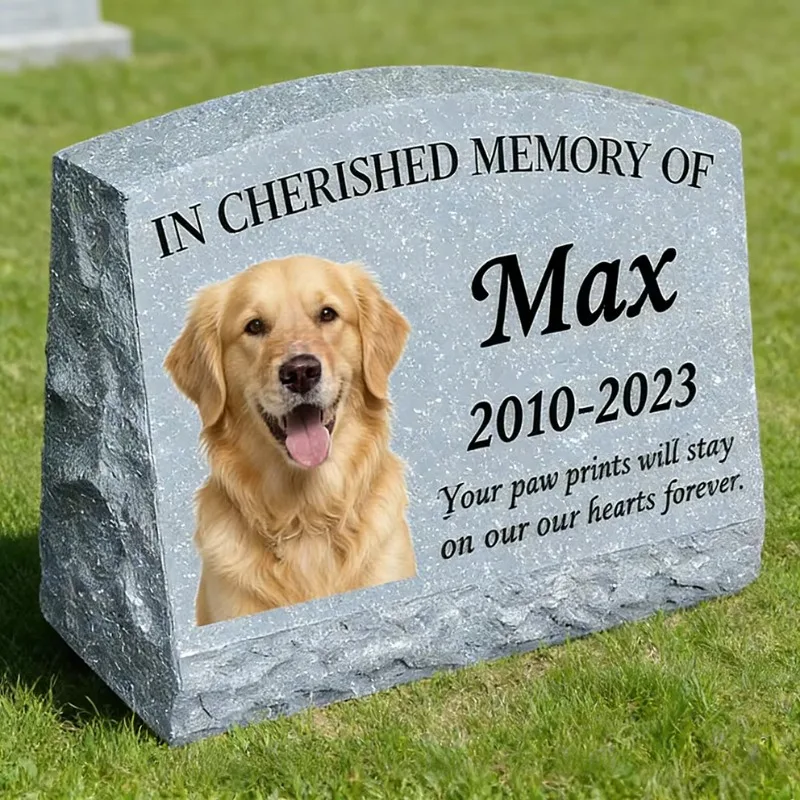 tomb stones Fashion Resin Hand-painted Irregular Shape Pet Memorial Stone Marker Garden Plaque for Commemorative Display