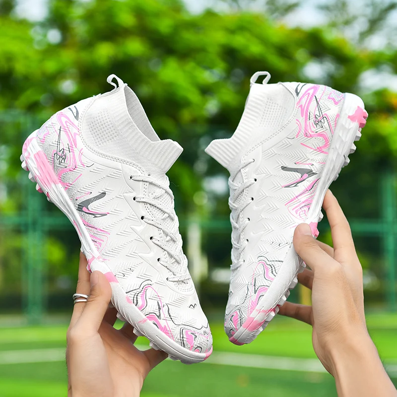 Neue Herren-Fußballschuhe für Rasen, Ultraleichte Sport-Indoor-FG-Turf-Futsal-Erwachsenen-Fußballstiefel, Rutschfeste Komfortable Stollenschuhe – Detail 14