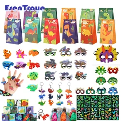 Dinosaur Birthday Party Favors Bracelets Masks Rings Keychains Goodies Bag for Kids Boys Jurassic World Party Supplies Toys Gift