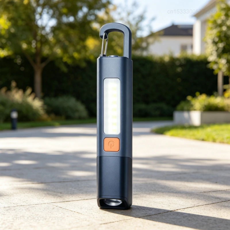 Outdoor Flashlight Portable Strong Light Variable Focus with Floodlight Side Lights Long Range Rechargeable Tactical Torch Camp