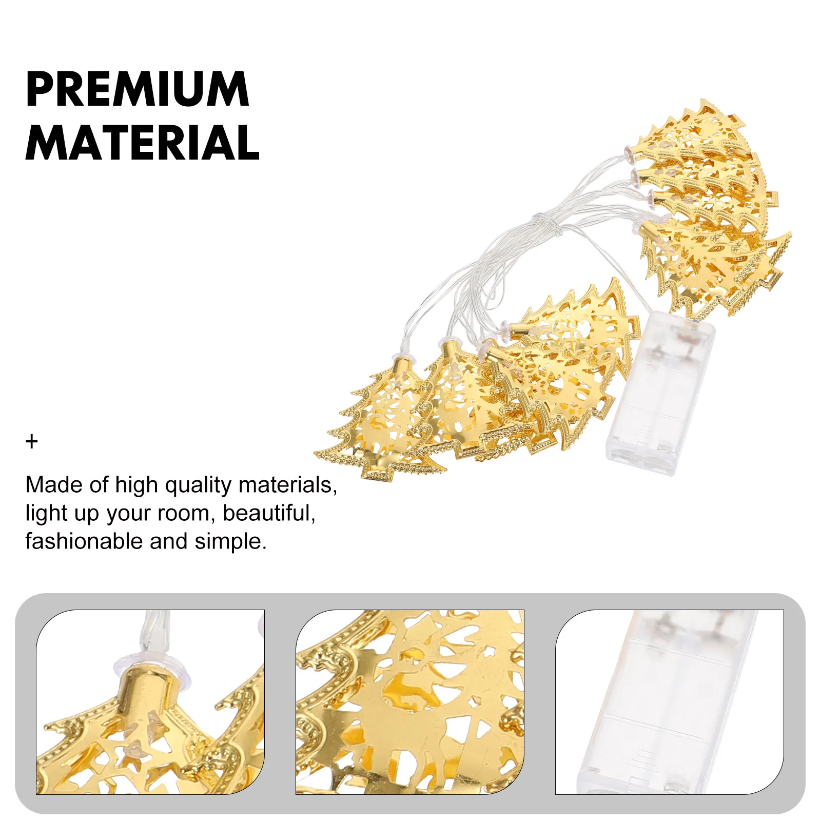 

Christmas Tree String Lights Decor Creative Xmas Decorative Yard Hanging Lamp Party Scene LED Strap Decoration