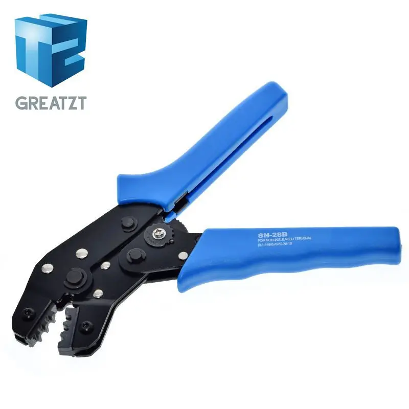 SN-28B Pin Crimping Tool High-Carbon Steel Crimping Plier 2.54mm 3.96mm 28-18AWG Crimper 0.1-1.0mm Square For dupont crimp tool