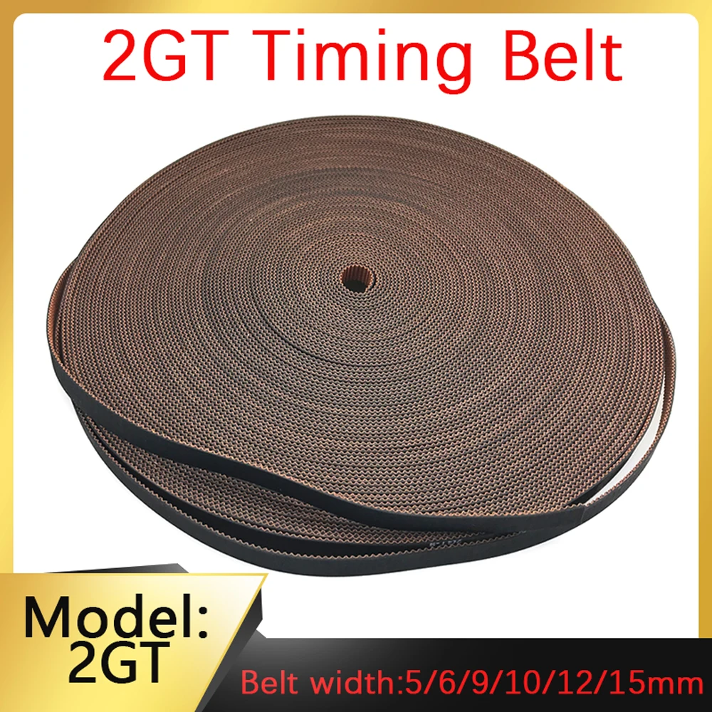 

1m/5m/10m/50mGT2 Synchronous Dust Belt Width 5mm 6mm 9mm 10mm 12mm 15mm Wear-resistant Cutting Length Suitable For 3D Printers