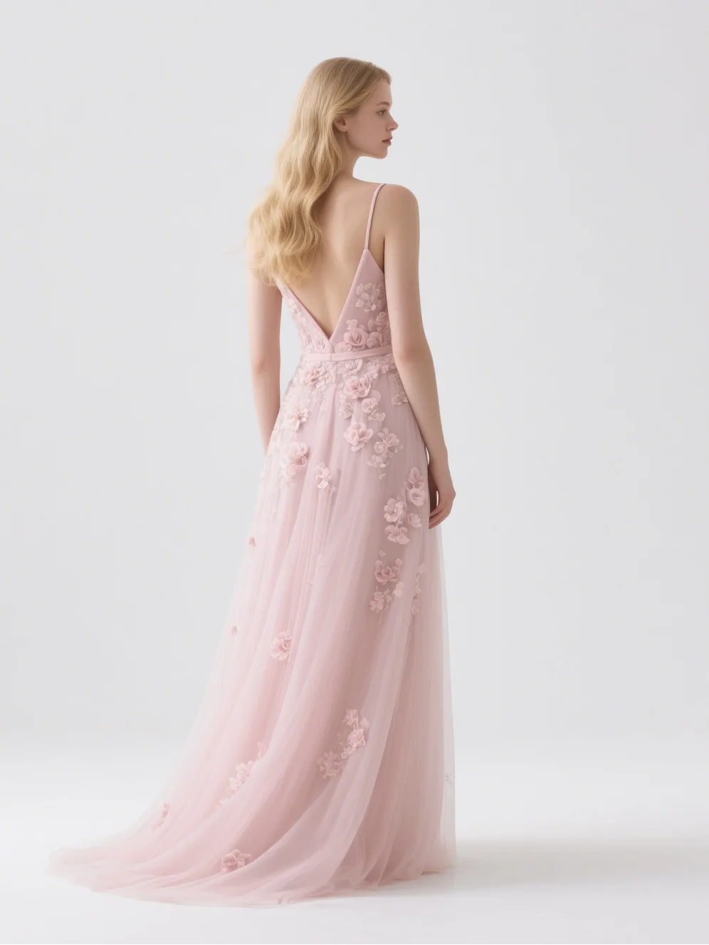 Элегантное модное платье для выпускного вечера трапециевидной формы без рукавов на тонких бретельках с тюлевыми аппликациями и скользящим шлейфом, свадебное платье для гостей 2025, бесплатно по индивидуальному заказу