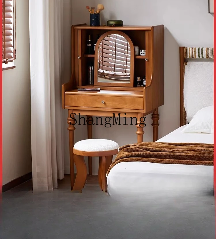 CL Sense Simple Wind Dresser Solid Wood Makeup  Bedroom Roller Blinds Makeup Table with Mirror