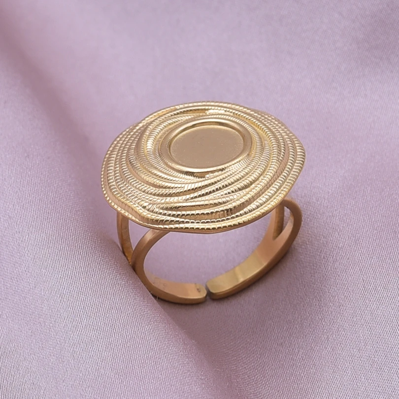 DIY Yourself Drunken Thread Charm Ring Open Adjustable Stainless Steel Rings For Women Men Fashion Jewelry Gold/Silver Color