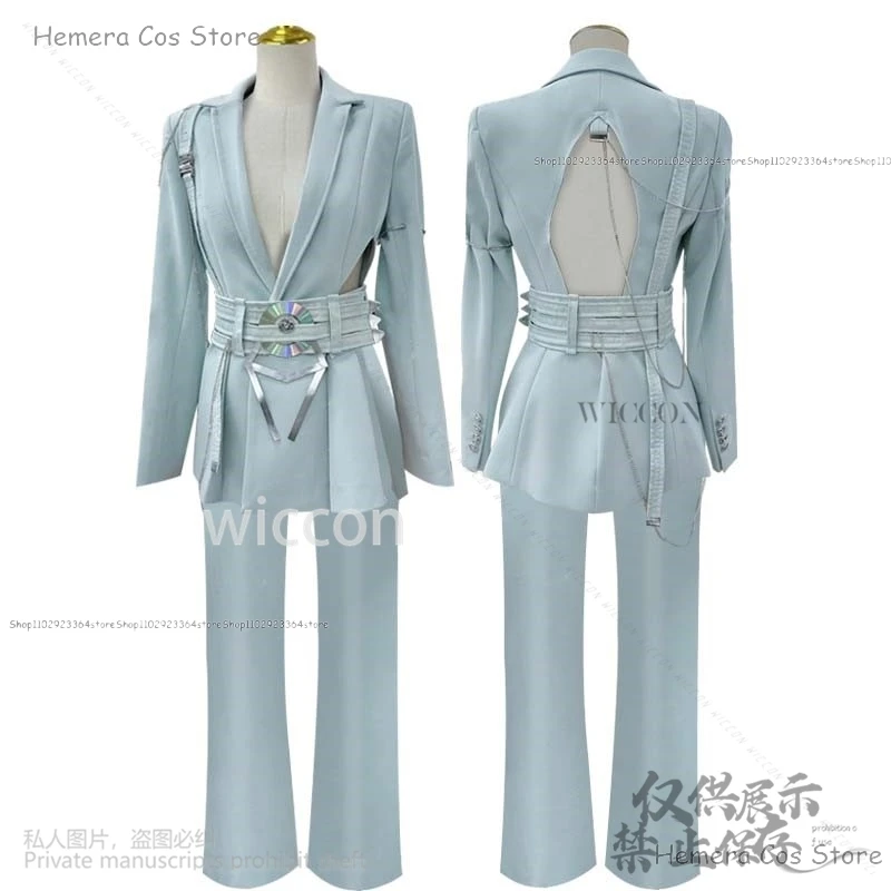 New Anime Luka Cos Alien Stage R7 Costume Wig Fancy Party Clothing Performance Uniform Rings Suit Halloween Christmas Customized