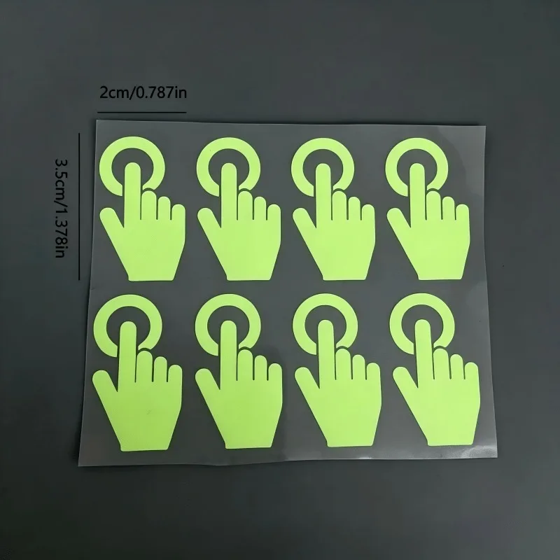 Luminous Marking Stickers 8PCS for Switch Indicator Button Step Location Motorcycle Use at Night