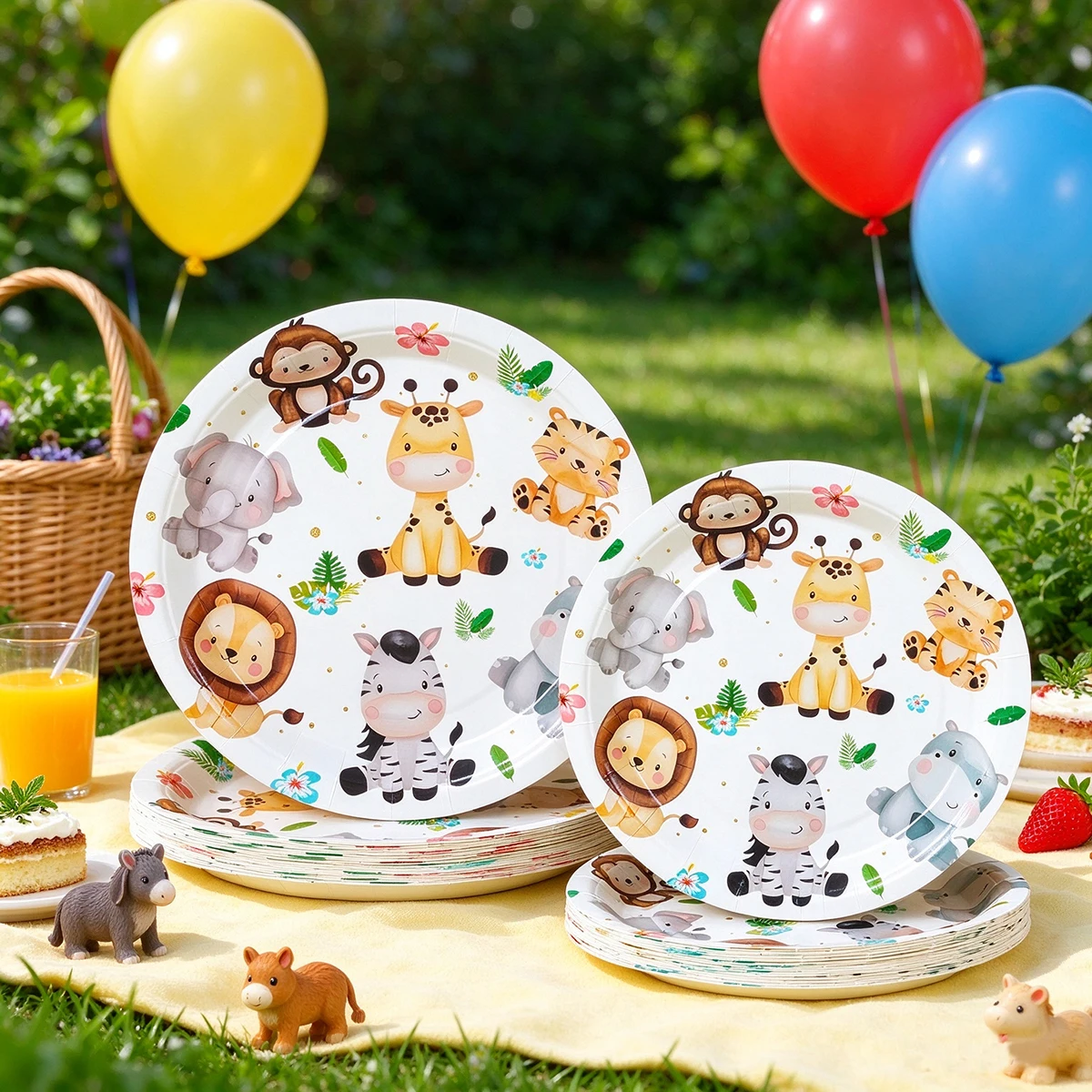 Cartoon Jungle Safari Animal D - đánh giá và giá Party Supplies