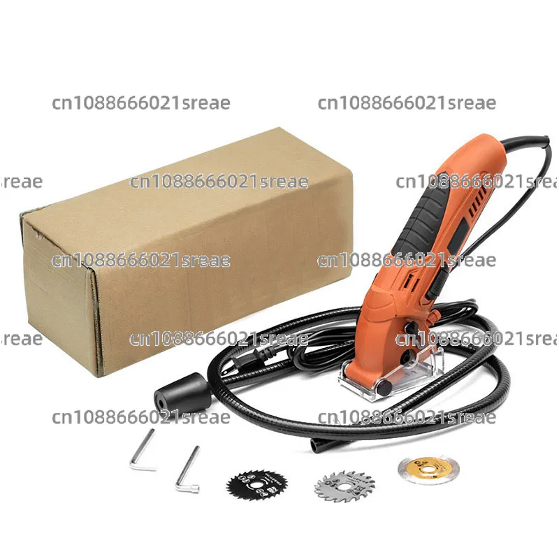 

400W Handheld Mini Chainsaw Circular Saw with 3 Saw Blades and Vacuum Adapter Electric DIY Sawing Wood Metal Cutting Machine
