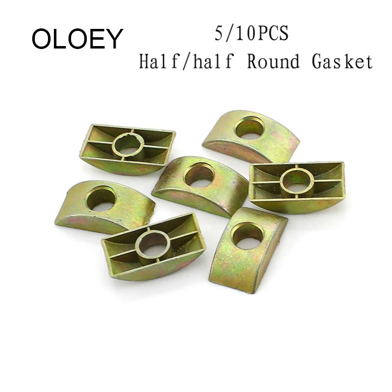 M8 Gasket Connection Screw Thick Half Moon Crescent Coffee Table Stairs Half Semicircle Gasket Eyebrow Furniture Fittings