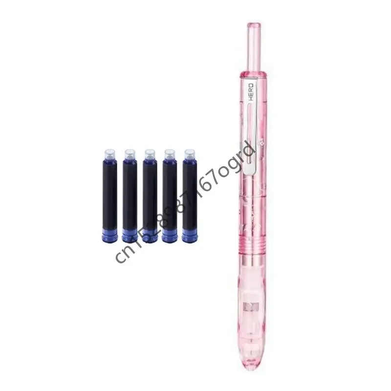 

0.38MM Tip Ergonomic Grip Press Fountain Pen for Art Handwriting Journaling 634A