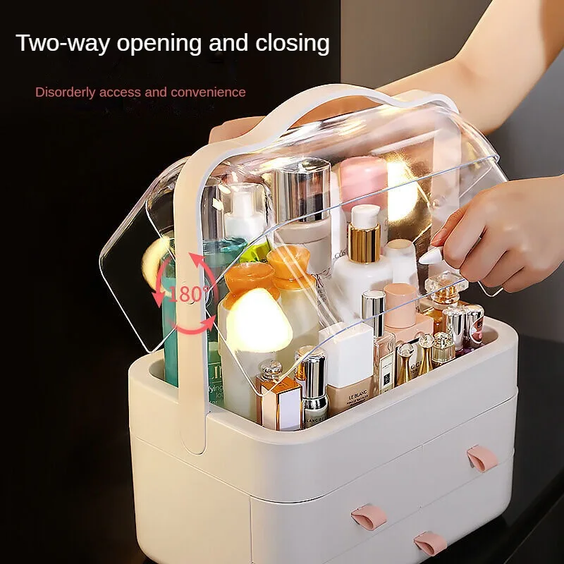 Drawer Organizer Box Large Capacity Jewelry Skin Care Products Storage Box  Desktop Dustproof Transparent Cosmetics Storage Box