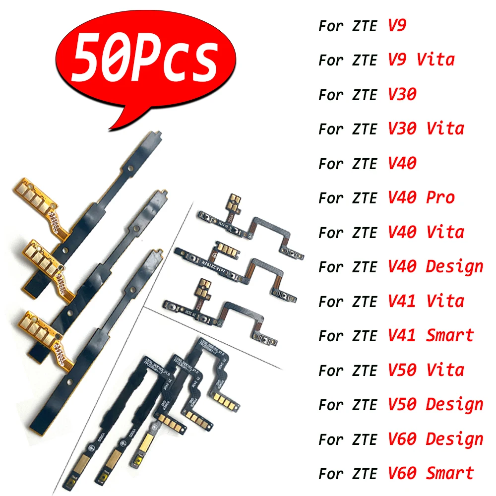 

50Pcs,For ZET V9 Vita V30 V60 Design V50 V41 Vita V40 Pro V41 Smart Power Switch On/Off Button Volume Key Button Flex Cable